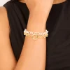 Mixed Metal Plated Round Open Fob Chain Bracelets 2-Pack