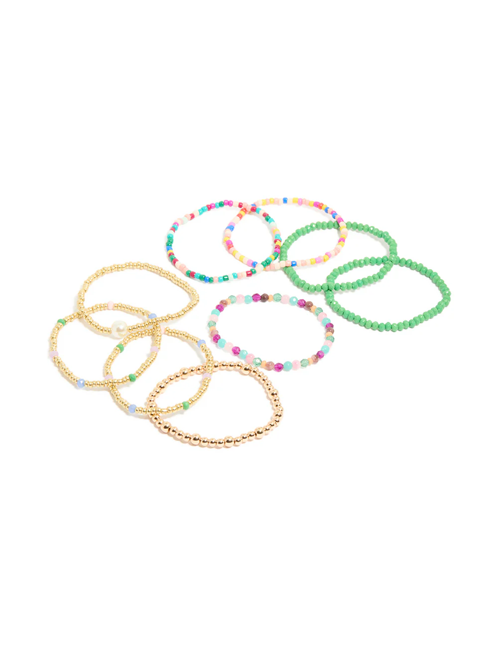 556-multicoloured-beaded-stretch-bracelets-9-pack-1.webp Multicoloured Beaded Stretch Bracelets 9-Pack