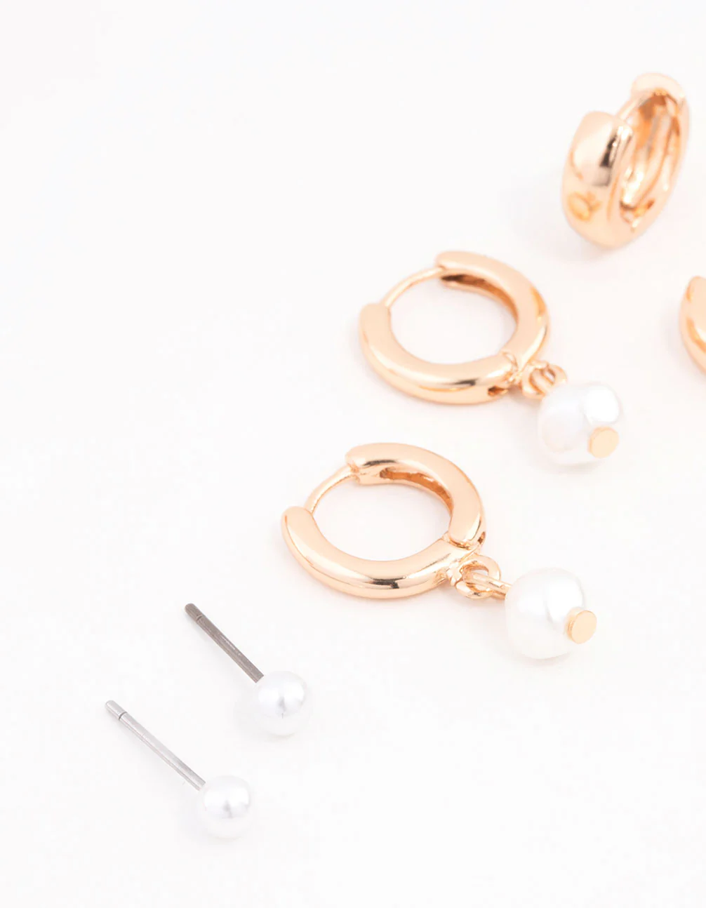Pearl Huggie Earrings 3-Pack