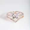 Rose Gold Cubic Zirconia Butterfly Ring