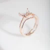 Rose Gold Cubic Zirconia Butterfly Ring