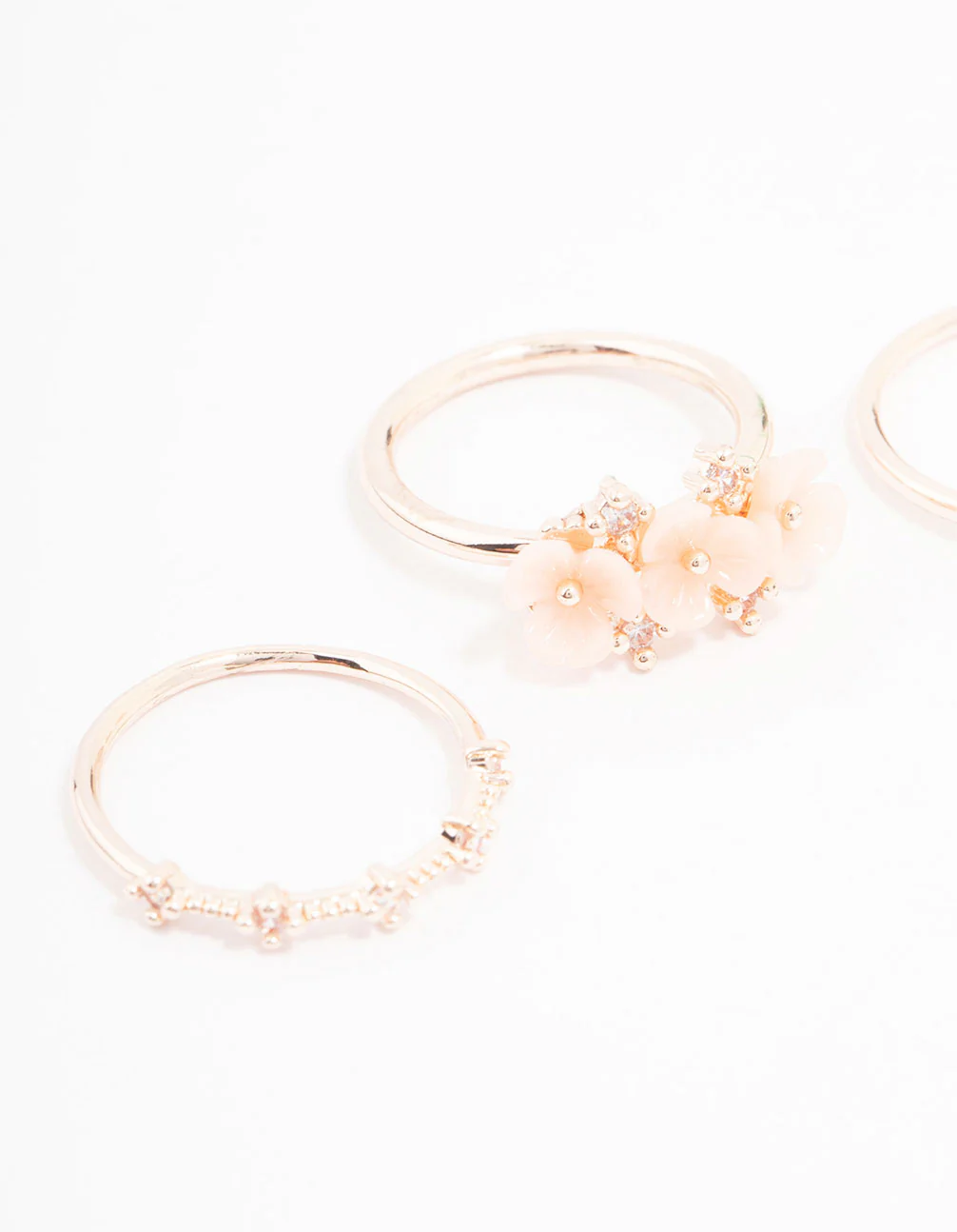 588-rose-gold-plated-triple-flower-stacking-ring-pack-2.webp Rose Gold Plated Triple Flower Stacking Ring Pack