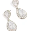 Silver Cubic Zirconia Angelina Drop Earrings