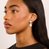 Silver Cubic Zirconia Angelina Drop Earrings