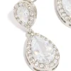Silver Cubic Zirconia Angelina Drop Earrings