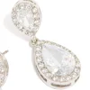 Silver Cubic Zirconia Angelina Drop Earrings