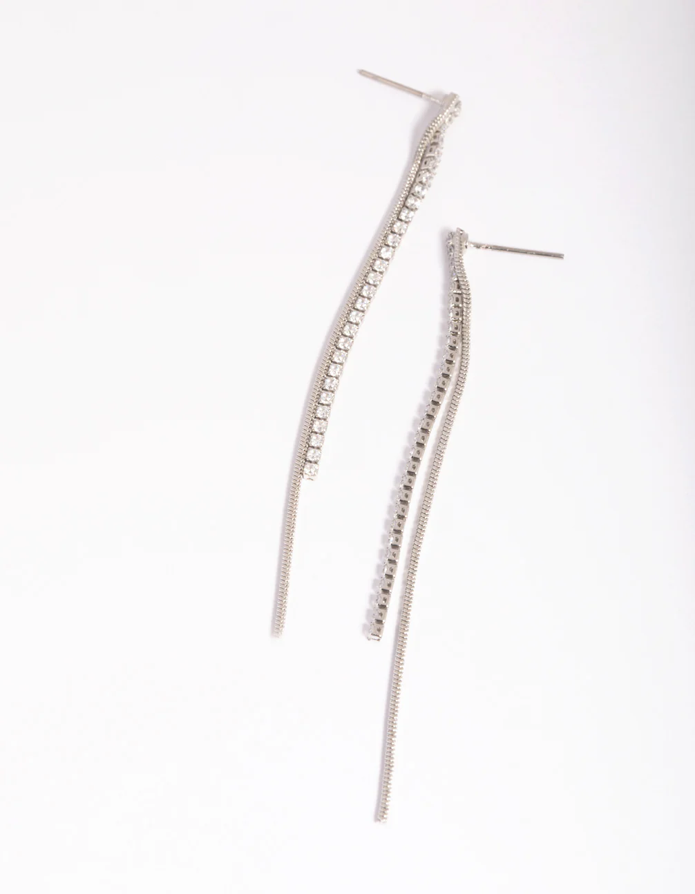 598-silver-cubic-zirconia-chain-drop-earrings-1.webp Silver Cubic Zirconia Chain Drop Earrings