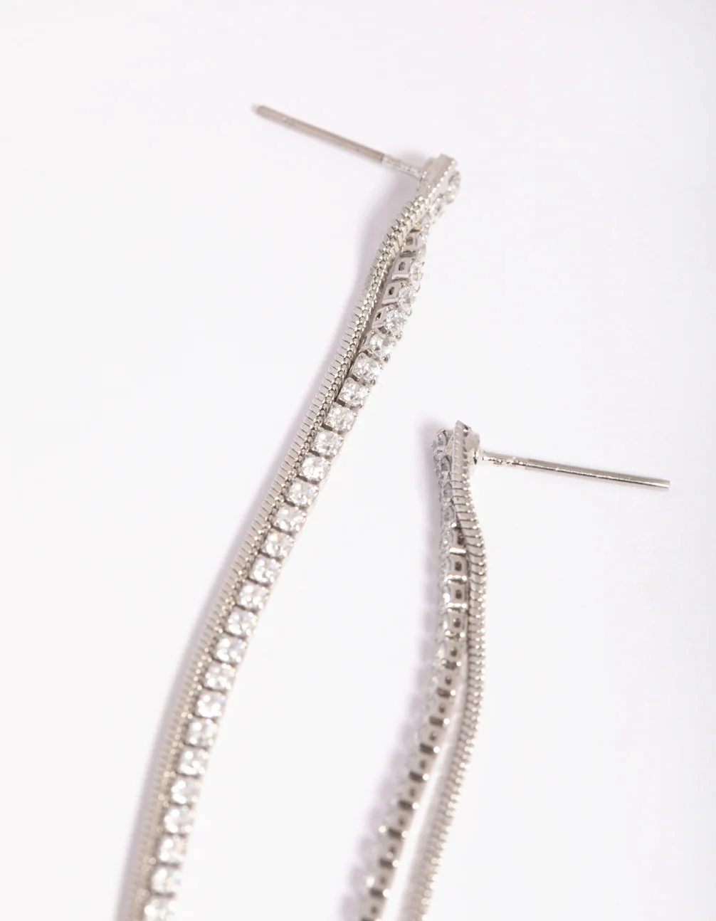 598-silver-cubic-zirconia-chain-drop-earrings-3.webp Silver Cubic Zirconia Chain Drop Earrings