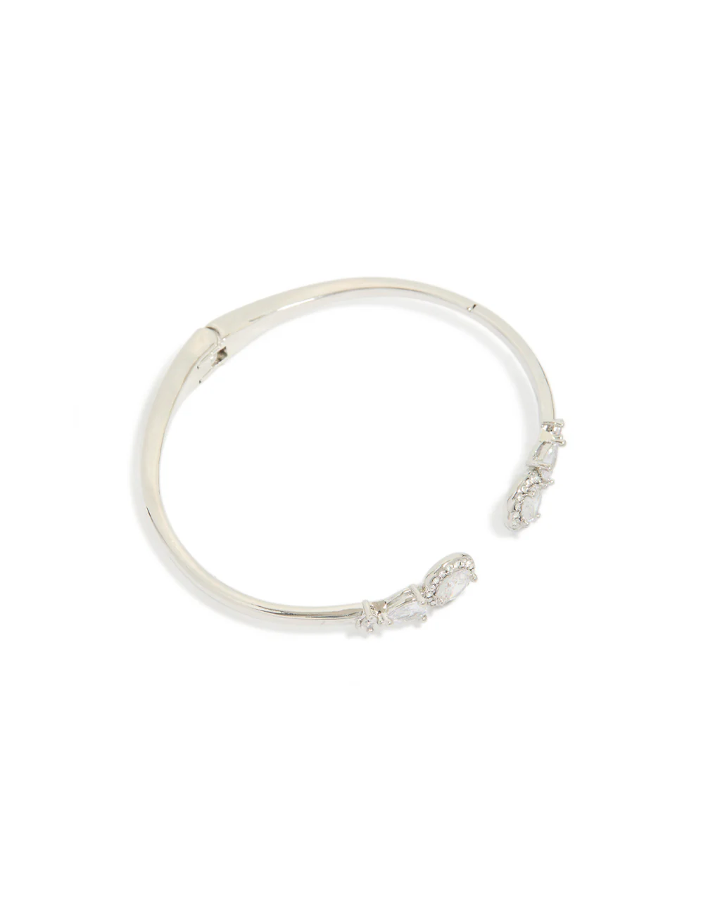 599-silver-cubic-zirconia-circle-hinged-bangle-2.webp Silver Cubic Zirconia Circle Hinged Bangle