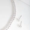 600-silver-cubic-zirconia-earrings-tennis-necklace-set-1.webp Silver Cubic Zirconia Earrings & Tennis Necklace Set