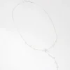 601-silver-cubic-zirconia-flower-vine-y-necklace-2.webp Silver Cubic Zirconia Flower Vine Y Necklace