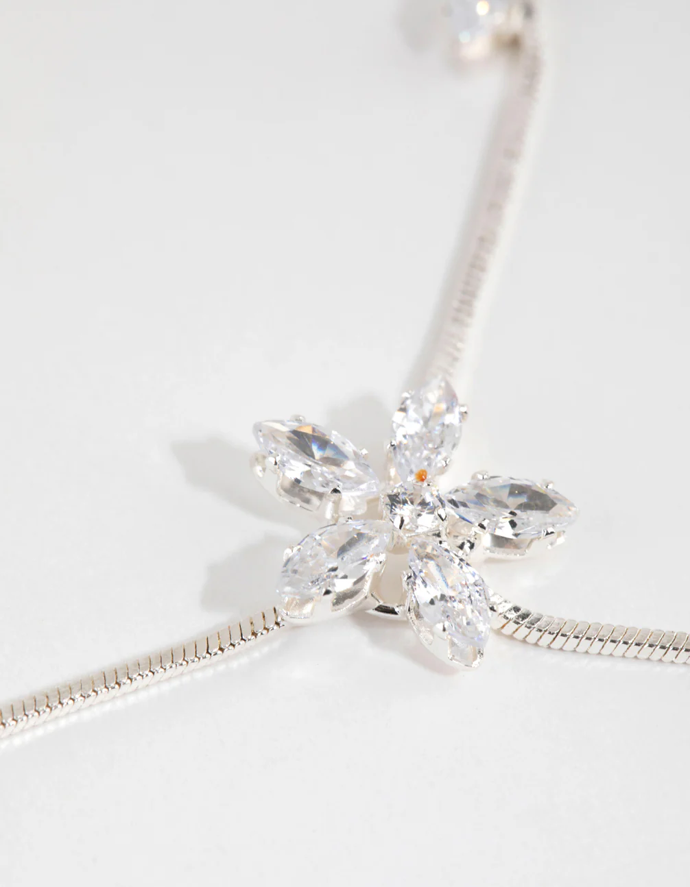 601-silver-cubic-zirconia-flower-vine-y-necklace-3.webp Silver Cubic Zirconia Flower Vine Y Necklace