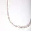 Silver Cubic Zirconia Graduating Diamante Tennis Necklace