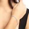 Silver Cubic Zirconia Layered Tennis Bracelet