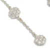 Silver Cubic Zirconia Mini Floral Drop Earrings