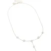 605-silver-cubic-zirconia-mini-floral-y-necklace-4.webp Silver Cubic Zirconia Mini Floral Y Necklace