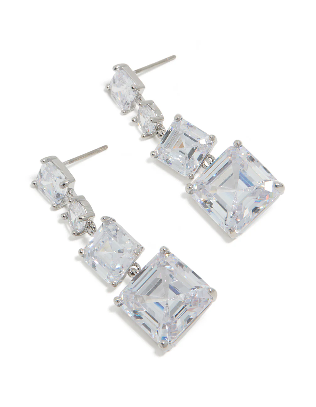 610-silver-cubic-zirconia-square-drop-earrings-2.webp Silver Cubic Zirconia Square Drop Earrings