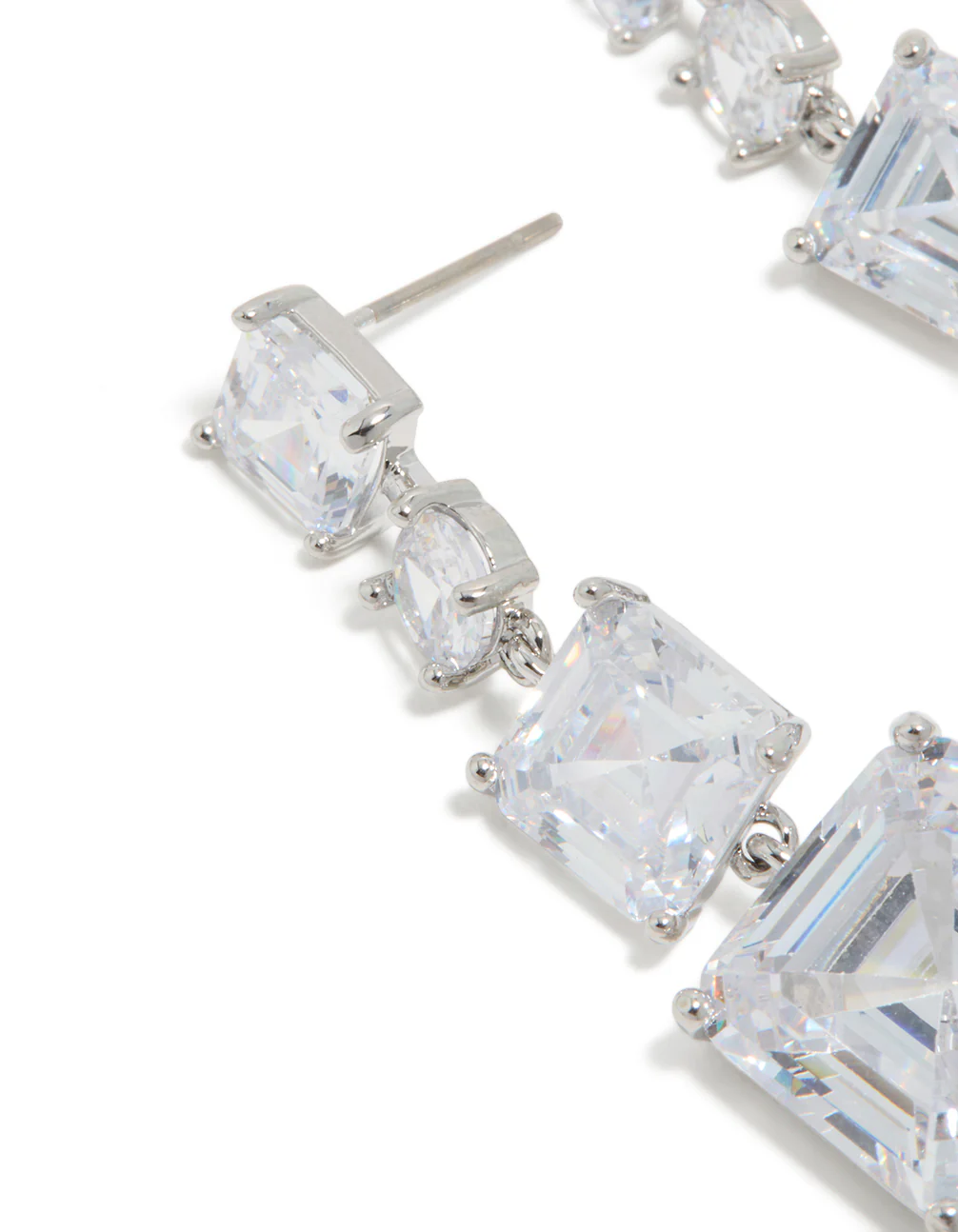 610-silver-cubic-zirconia-square-drop-earrings-4.webp Silver Cubic Zirconia Square Drop Earrings