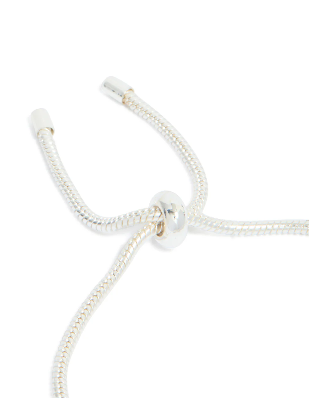 Silver Diamante Heart Charm Toggle Bracelet
