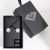 Silver Diamond Simulant Elegant Flower Stud Earring