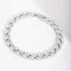 Silver Diamond Simulant Petal Row Tennis Bracelet