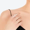 Silver Etched Snake Ring