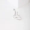 Silver Etched Snake Ring