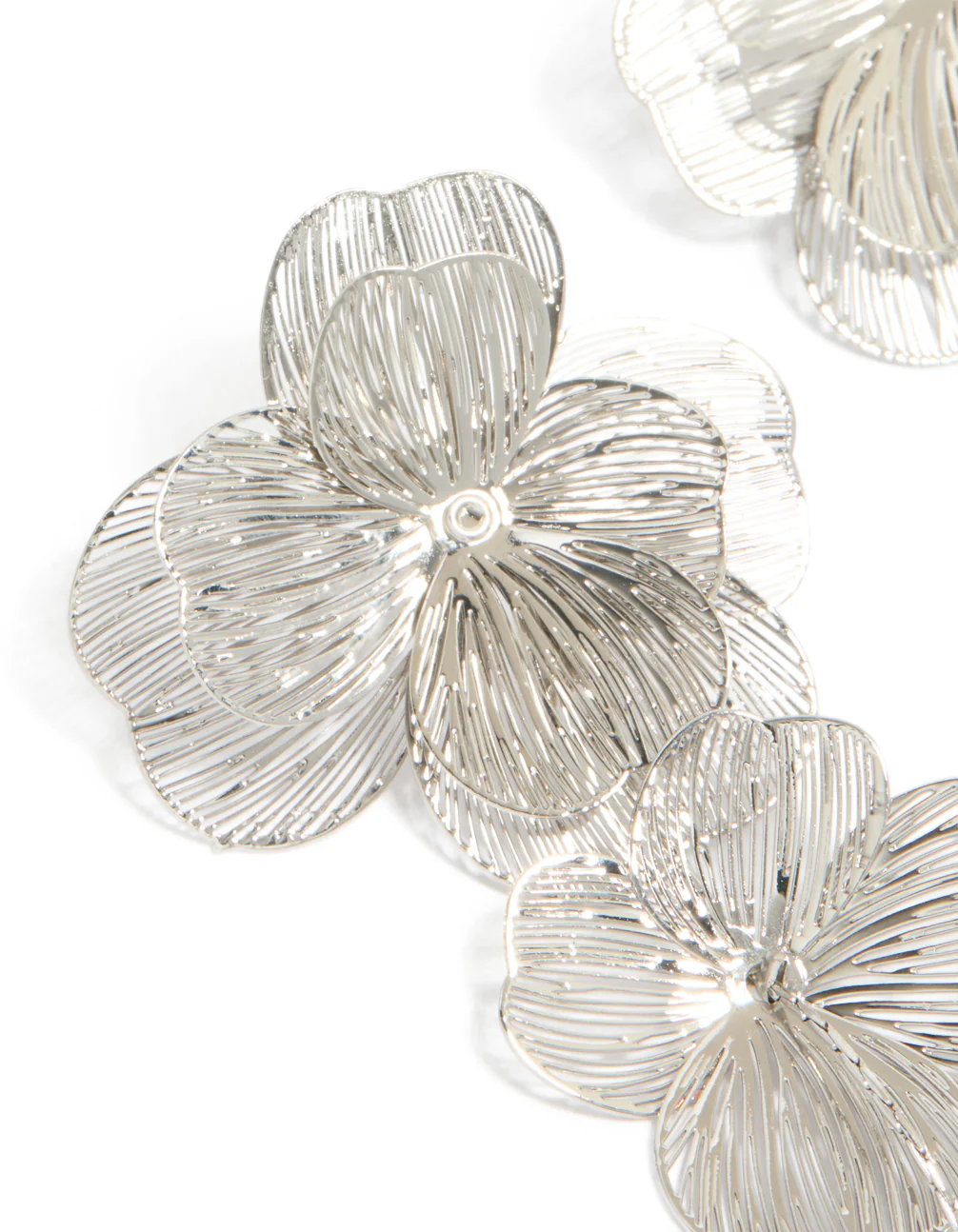 644-silver-long-floral-drop-earrings-4.webp Silver Long Floral Drop Earrings