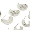 Silver Minimal Hoop Earrings 6-Pack