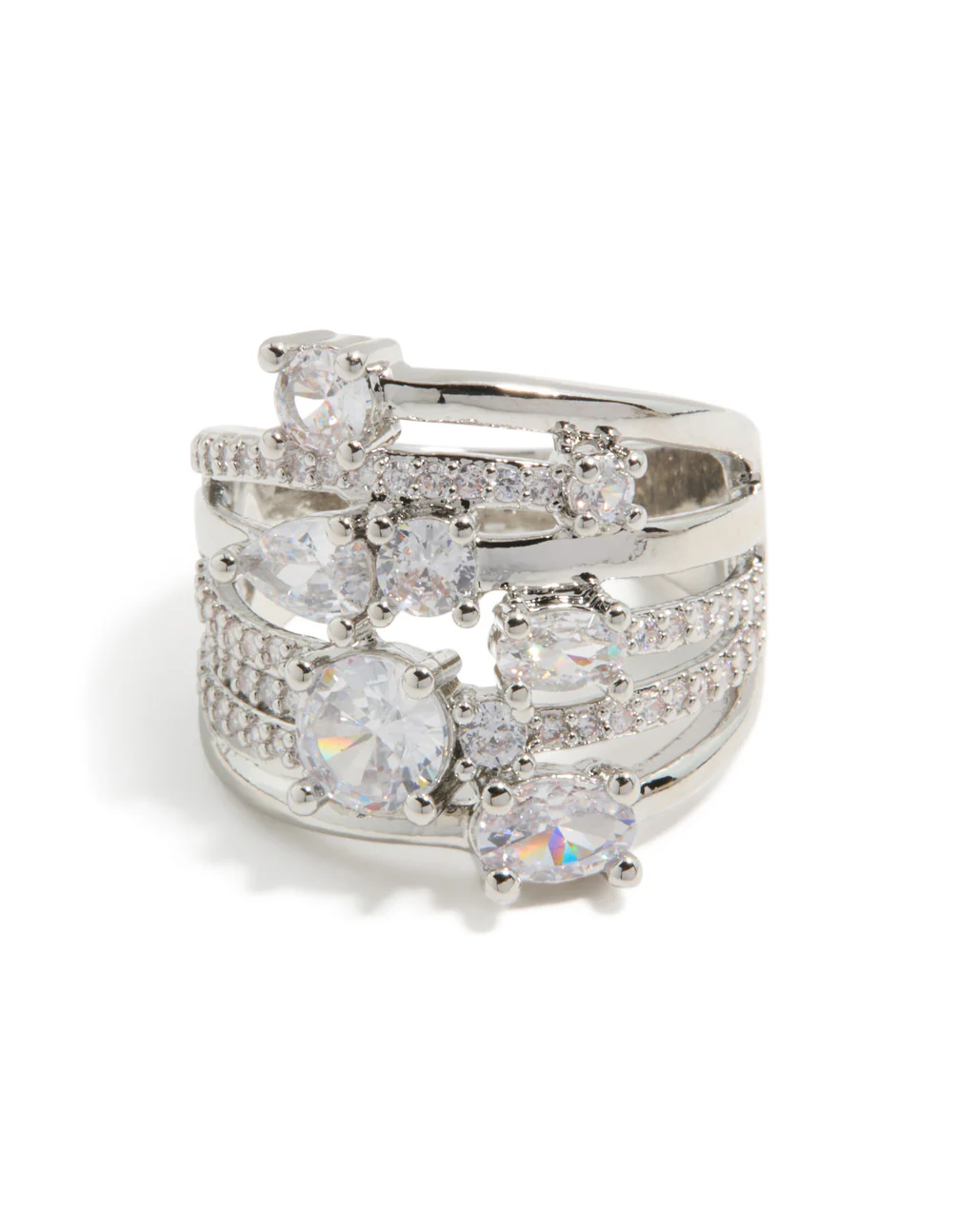646-silver-multi-cubic-zirconia-layered-wrap-ring-4.webp Silver Multi Cubic Zirconia Layered Wrap Ring