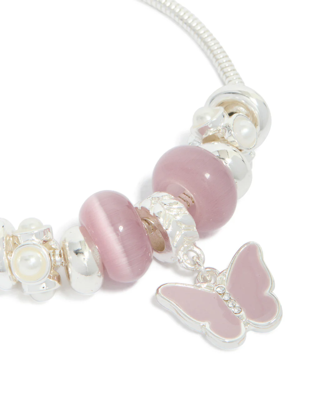 651-silver-pink-bead-butterfly-charm-toggle-bracelet-4.webp Silver Pink Bead & Butterfly Charm Toggle Bracelet