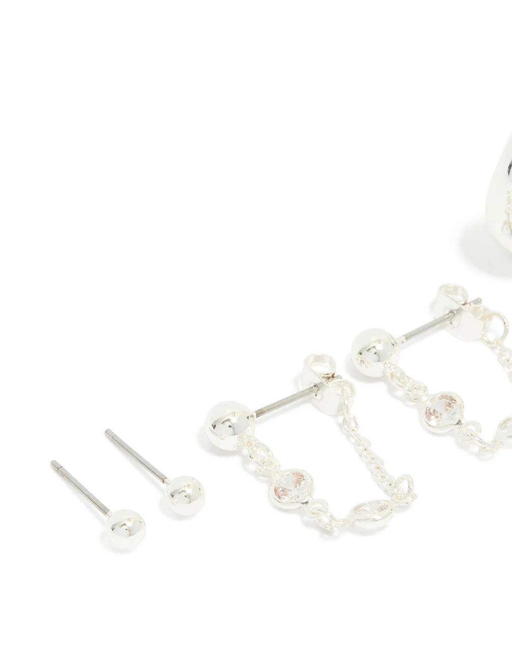 653-silver-plated-chain-huggie-earrings-4-pack-2.webp Silver Plated Chain & Huggie Earrings 4-Pack