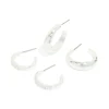 655-silver-plated-cubic-zirconia-smooth-hoop-earrings-2-pack-2.webp Silver Plated Cubic Zirconia & Smooth Hoop Earrings 2-Pack