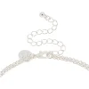 Silver Plated Cubic Zirconia Layered Cross Pendant Necklace