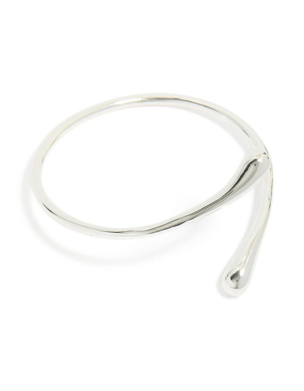 Silver Plated Teardrop Wrap Around Bangle