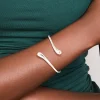 660-silver-plated-teardrop-wrap-around-bangle-2.webp Silver Plated Teardrop Wrap Around Bangle