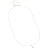 Silver Plated Thin Cubic Zirconia Letter A Necklace