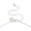Silver Plated Thin Cubic Zirconia Letter A Necklace