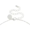 Silver Plated Thin Cubic Zirconia Letter B Necklace