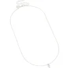 Silver Plated Thin Cubic Zirconia Letter J Necklace
