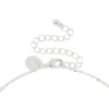 Silver Plated Thin Cubic Zirconia Letter J Necklace