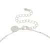 Silver Plated Thin Cubic Zirconia Letter K Necklace