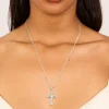 669-silver-plated-vintage-cross-pendant-necklace-1.webp Silver Plated Vintage Cross Pendant Necklace