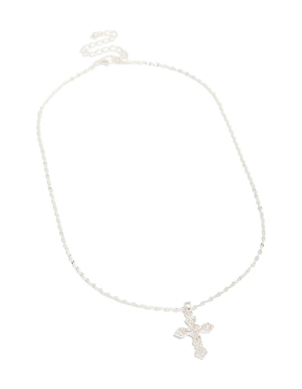 669-silver-plated-vintage-cross-pendant-necklace-4.webp Silver Plated Vintage Cross Pendant Necklace
