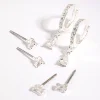 Silver Stack Pack Earrings with Cubic Zirconia