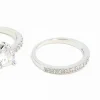 Silver Teardrop Cubic Zirconia Ring Stack