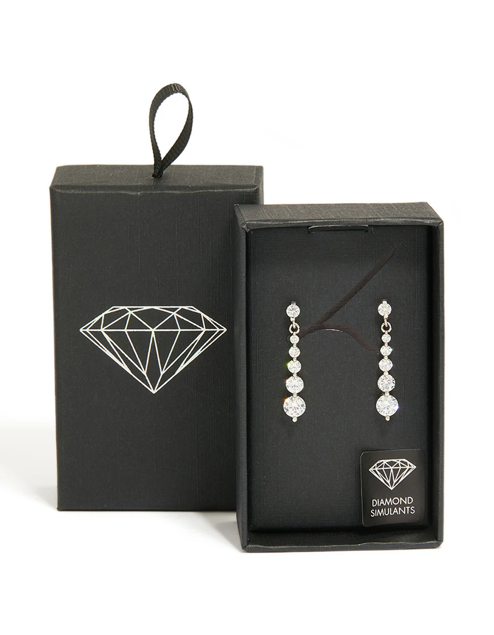 Small Graduated Crystal Drop Earrings