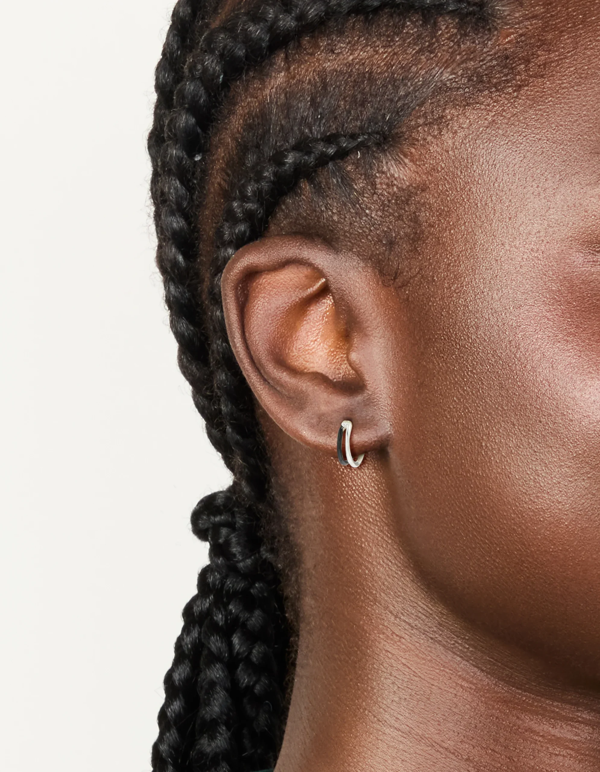 681-sterling-silver-black-enamel-double-hoop-earrings-1.webp Sterling Silver Black Enamel Double Hoop Earrings