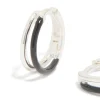 681-sterling-silver-black-enamel-double-hoop-earrings-4.webp Sterling Silver Black Enamel Double Hoop Earrings