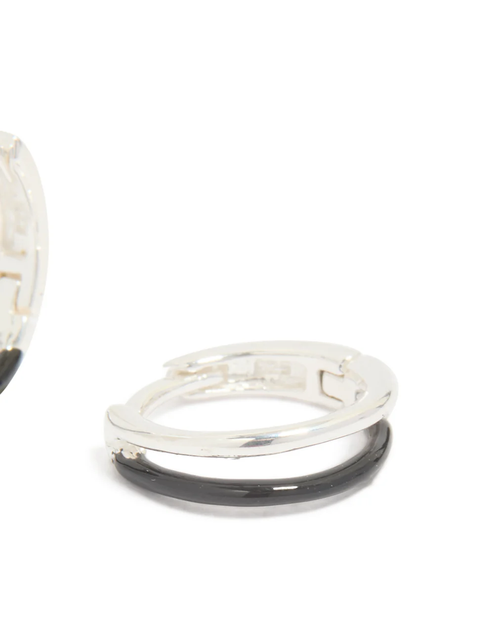 681-sterling-silver-black-enamel-double-hoop-earrings-5.webp Sterling Silver Black Enamel Double Hoop Earrings